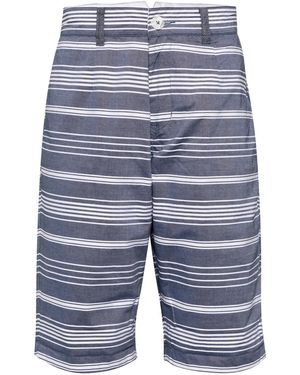 Private Stock The Reign Striped Cotton Shorts - Blue
