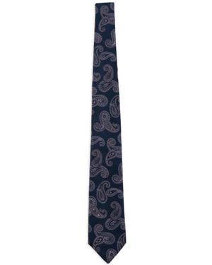 Etro Paisley-Pattern Silk Tie - Blue