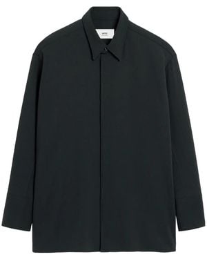 Ami Paris Wool Oversized Shirt - Black
