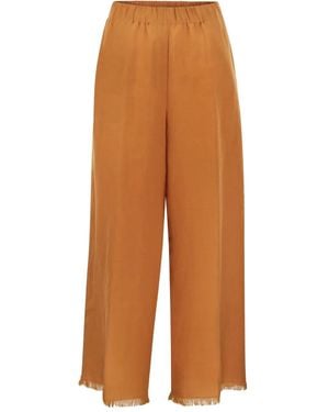 Antonelli Hose Mit Elastischem Bund Und Fransensaum - Orange