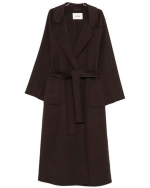 Arma Belted Wool Coat - Brown