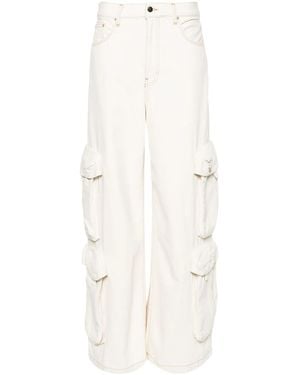 Amiri High-Waisted Straight-Leg Jeans - White
