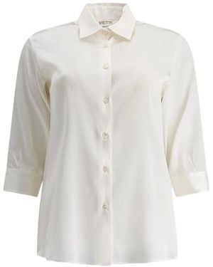 F.it Three-Quarter Sleeves Button-Down Shirt - White