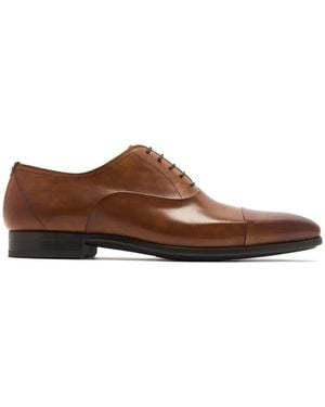 Magnanni Leather Oxford Shoes - Brown