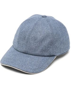 Eleventy Paneled Curved-Peak Baseball Cap - Blue