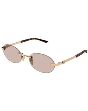 Gucci Rimless Interlocking G Sunglasses - Metallic