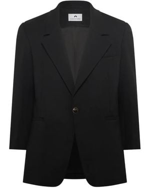 Marine Serre Twill Blazer - Black
