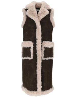 Bully Faux-Fur Trim Waistcoat - White