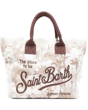 MC2 Saint Barth Vanity Logo-Print Tote Bag - White