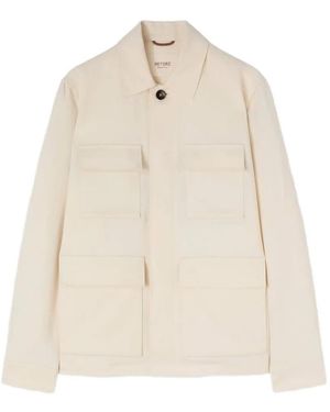 RETORI Veste Bomber En Lin À Détails De Poches - Natural