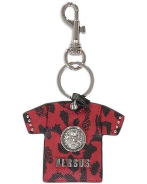 Versace Leather Keyring - Red
