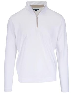 Peter Millar Albatroz Zip Collar Sweatshirt - White
