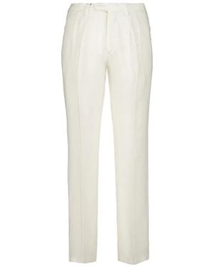 Boglioli Pantalon En Lin - White
