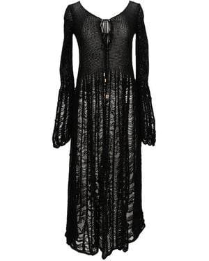 Tom Ford Ladder-Stitch Maxi Dress - Black