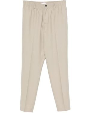 Cellar Door Elasticated-Waistband Wool Pants - Natural