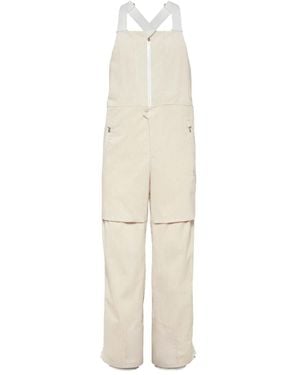 Brunello Cucinelli Cotton Corduroy Mountain Salopettes - White