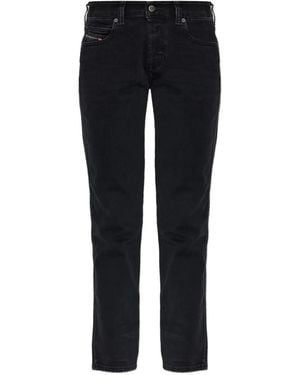 DIESEL 1992 D-Jiann Logo-Patch Jeans - Black