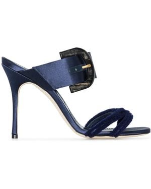 Manolo Blahnik Mules Guey A Punta Aperta - Blu