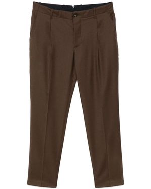 Manuel Ritz Pleated Trousers - Brown