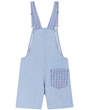 Favorite People Tagliatelle Short Overalls - Blue