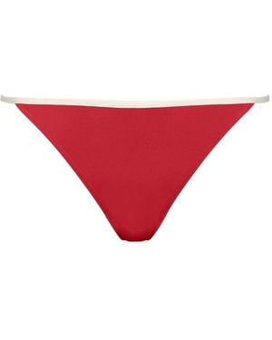 Eres Pat Contrast-Trimmed Bikini Bottoms - Red