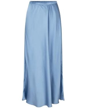 Samsøe & Samsøe Elasticated Midi Skirt - Blue