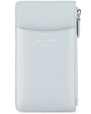 Emporio Armani Debossed-Logo Phone Bag - White