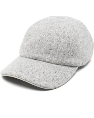 Eleventy Baseballkappe Mit Bouclé-Struktur - Weiß
