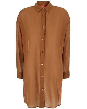 ..,merci Camicia Semi Trasparente A Maniche Lunghe - Marrone