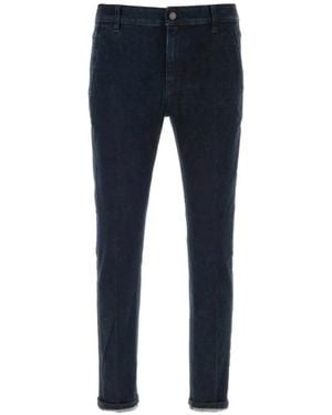 PT Torino Logo-Patch Slim-Fit Jeans - Blue