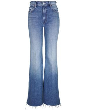 Mother Frayed Denim Jeans - Blue