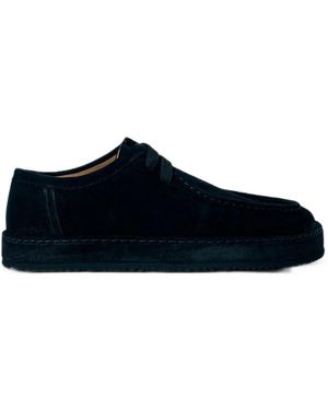 Referenc Suede Lace-Up Derby Shoes - Blue