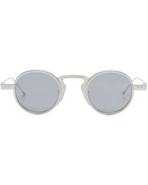 Thom Browne Round-Frame Sunglasses - White