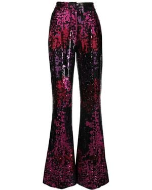 Elie Saab Sequin-Embellished Flared Trousers