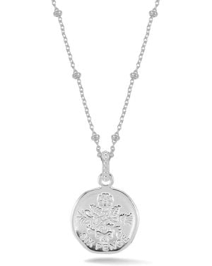 Dower & Hall Lucky Sixpence Necklace - White