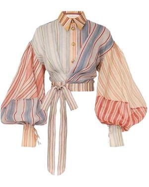 Zimmermann Rebellion Linen And Silk Shirt - White