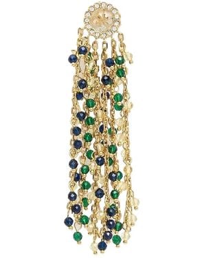 Guess Crystal-Embellishment Tassel Earrings - White