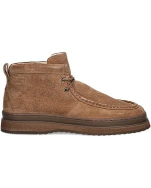 GANT Lace-Up Moccasin Boots - Brown