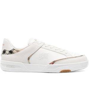 Burberry Leather And Nylon Harrow Sneakers - White