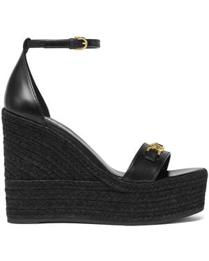 Versace Wedge Sandals - Black