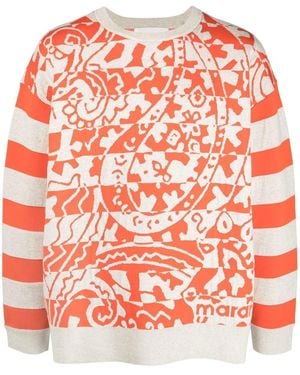 Isabel Marant Paisley-Print Sweatshirt - Red