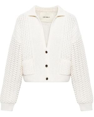 Lisa Yang Becs Cable-Knit Cardigan - White