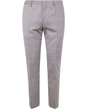 Paul Smith Checked-pattern tailored trousers - Gris