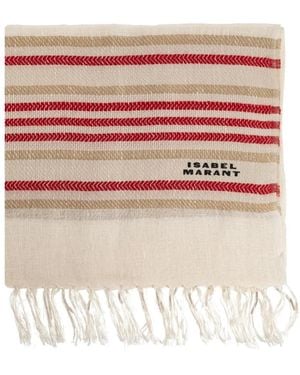 Isabel Marant Gestreepte Sjaal - Wit