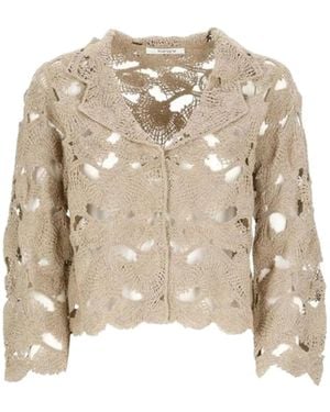 Kangra Perforated Cardigan - Natural