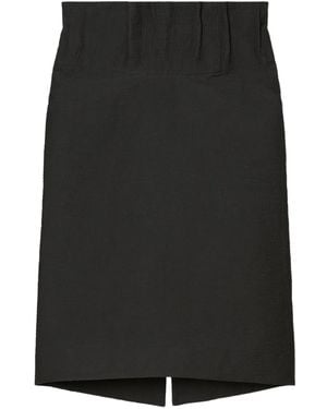 Tory Burch Falda midi asimétrica - Negro