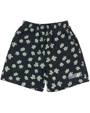 Pleasures Floral Seersucker Deck Shorts - Black