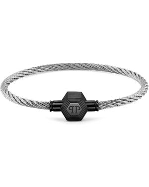 Philipp Plein Enigma Stainless Steel Friendship Bracelet - White