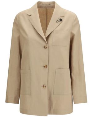 Lardini Buttoned Jacket - Natural
