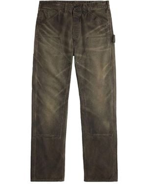 RRL Button-Fastening Cotton Pants - Gray